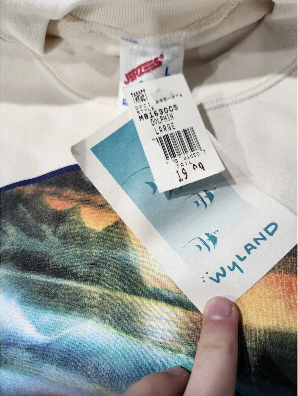 Vintage 90s Dolphin Paradise Wyland Sweatshirt Men's L Loungewear